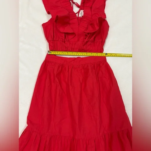 Japna Red A-Line Skirt - Picture 6 of 14